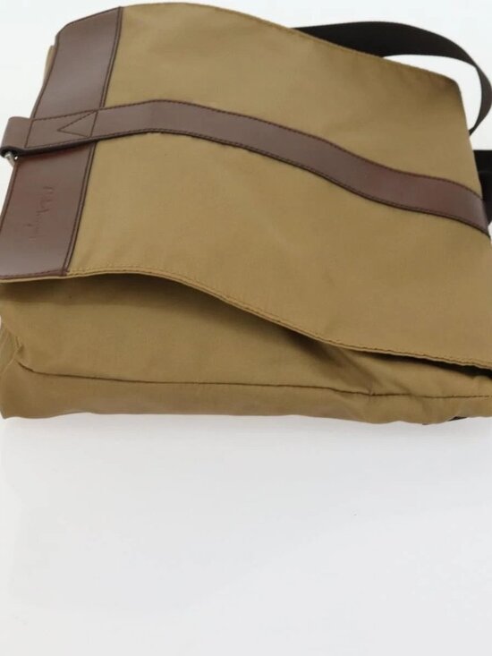 Salvatore Ferragamo Shoulder Bag Nylon Leather 3 Set Black Beige Auth bs31740 - Picture 13 of 16